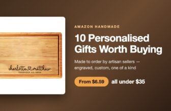 Personalized engraved wood cutting board, one of ten Amazon Handmade gift picks