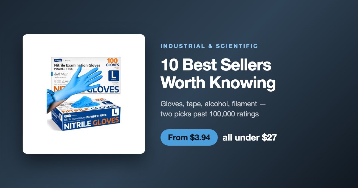 Supmedic nitrile exam gloves, the number one Amazon Industrial and Scientific best seller